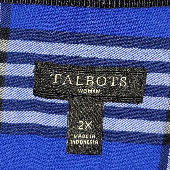 Talbots Plus Sz L Plaid Flannel Shirts Lot of 3 EUC Cotton/Metallic Cozy Winter - Picture 8 of 14